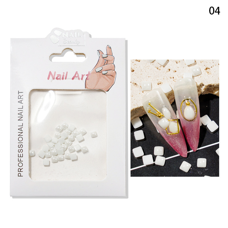 Accesorios de perlas de manicure amor taladro de uñas decoración de perlas blancas estrellas taladro de joyas de manicure taladro