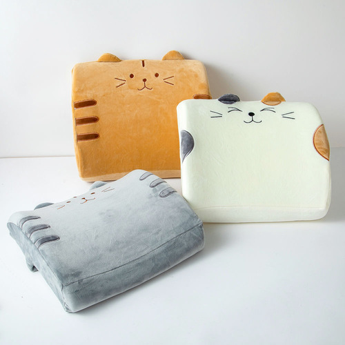 Cute Cartoon Cat Memory Foam Waist Support Office Waist Support Cushion Lumbar Pillow Company Birthday Gift Directly from the Manufacturer