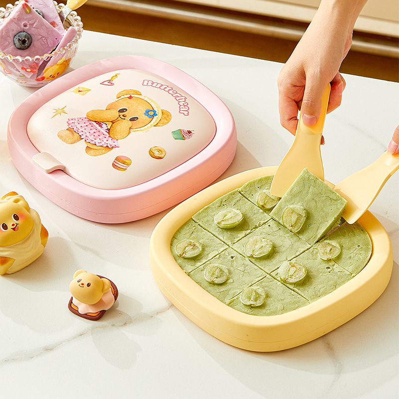 Modern Housewife Butter Bear Fried Yogurt Machine, Small Home Ice Cream Maker, Ice Shaver, No-Plug-In Fried Ice Smoothie Machine