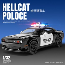 【嘉业1/32】道奇战马SRT地狱猫合金警车110车模仿真小汽车模型
