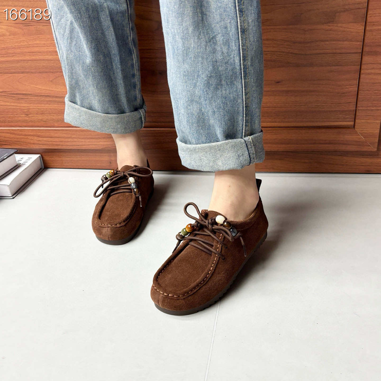 Giày bệt nữ da thật mùa Thu Đông 2025 kiểu Birkenstock đế mềm — Cà phê, xám, Hồng chi tiết 3