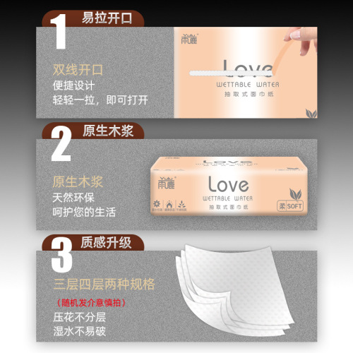 80 packs of household tissue paper, whole box, hygienic paper, portable, pressed floral tissue paper, affordable set, disposable napkins, factory dropshipping