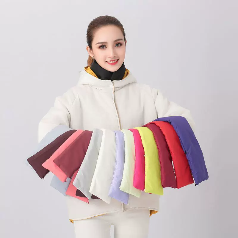 羽绒服新款防脏护领假领子女百搭假领衣领装饰毛领子单买通用领贴