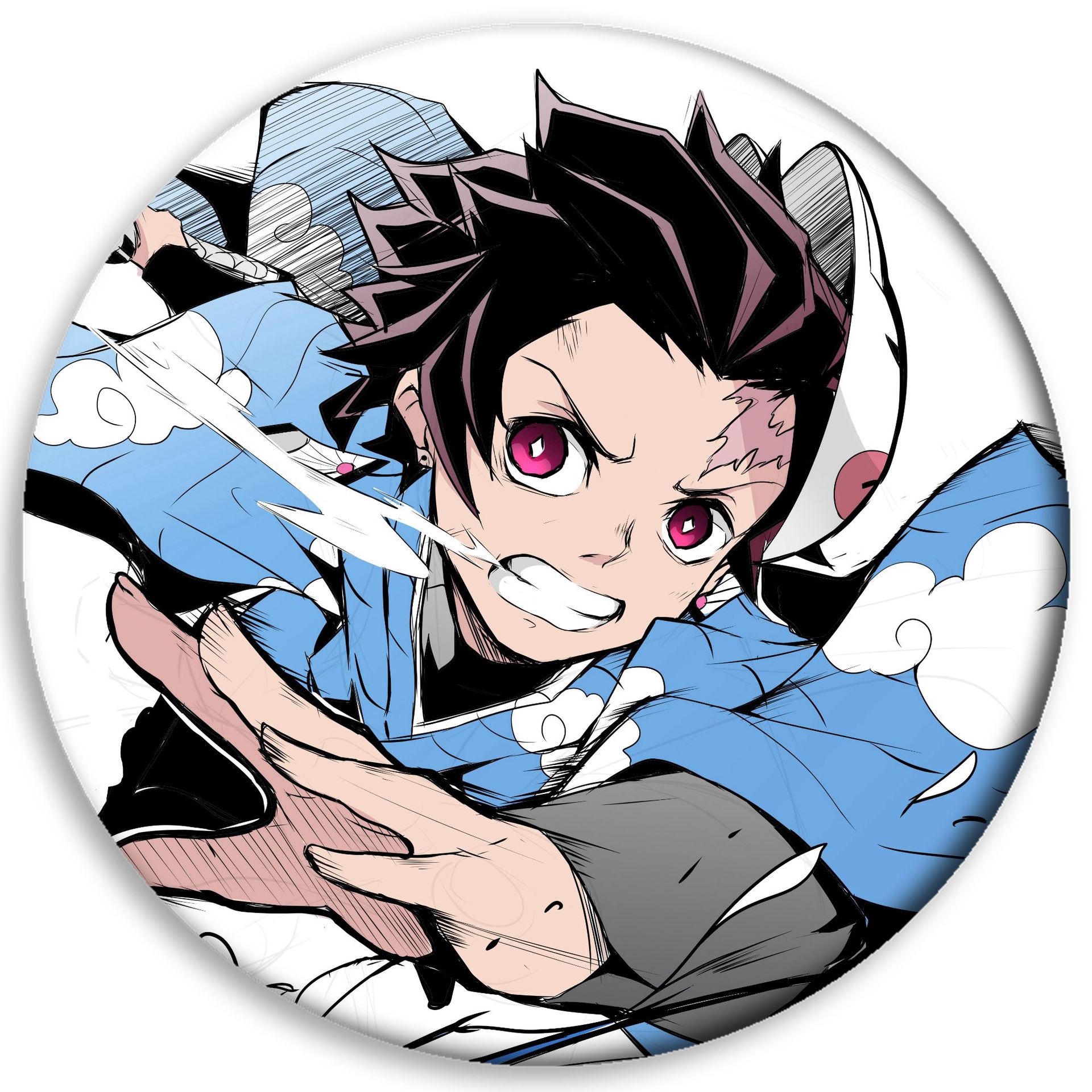 Ghost Blade insignia anime periférico carbón Zhilang usted frijoles mi esposa Shan Yi insignia barra redonda colgante