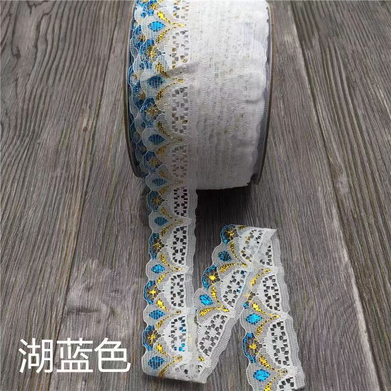 Inventario al por mayor colorido encaje hueco de bordes de Phnom Penh 2.8 cm de ancho ropa gorra decoración de tela para el hogar