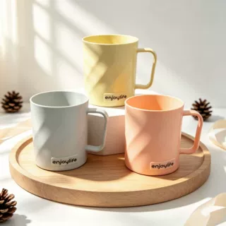 ins风扭纹漱口杯 家用情侣塑料洗漱杯 大容量刷牙杯货源批发
