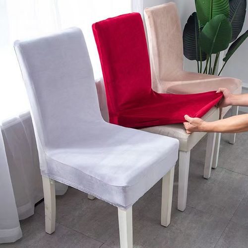 Product Thicken Silver Fox Fleece Elastic Chair Cover for Home Hotel Dining Chair Leisure Chair Protector