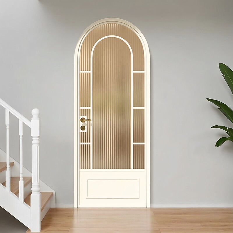 French-style wrought iron arched glass door for commercial shops, coffee shops, clothing stores, bedrooms, bathrooms, and toilets French-style wrought iron arched glass door for commercial shops, coffee shops, clothing stores, bedrooms, bathrooms, and toilets