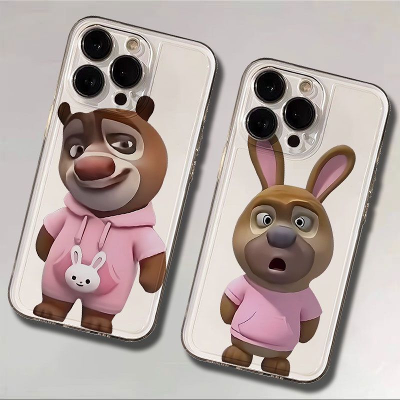Rabbit Bear Large Suitable for Apple 17Promax Mobile Phone Case Iphone16 Personalized 15 Soft Case 14 Transparent 13/X