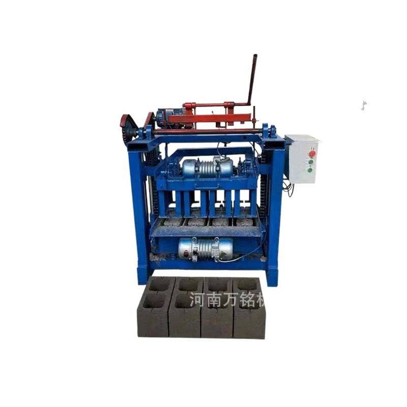 Exportación de Asia central y semiautomática máquina de formación de bloques huecos pequeña máquina de ladrillo de cemento sin quemar máquina de ladrillo de residuos de construcción