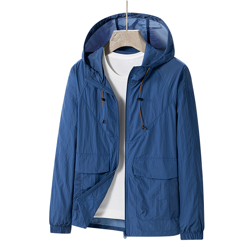 Verano suelto ciclismo pesca ropa de protección solar chaqueta protección UV seda de hielo ropa de protección solar para hombres personalización especial para exteriores