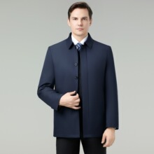 专柜中老年棉服男2025冬季加厚保暖棉衣外套可拆内胆夹克蚕丝棉袄