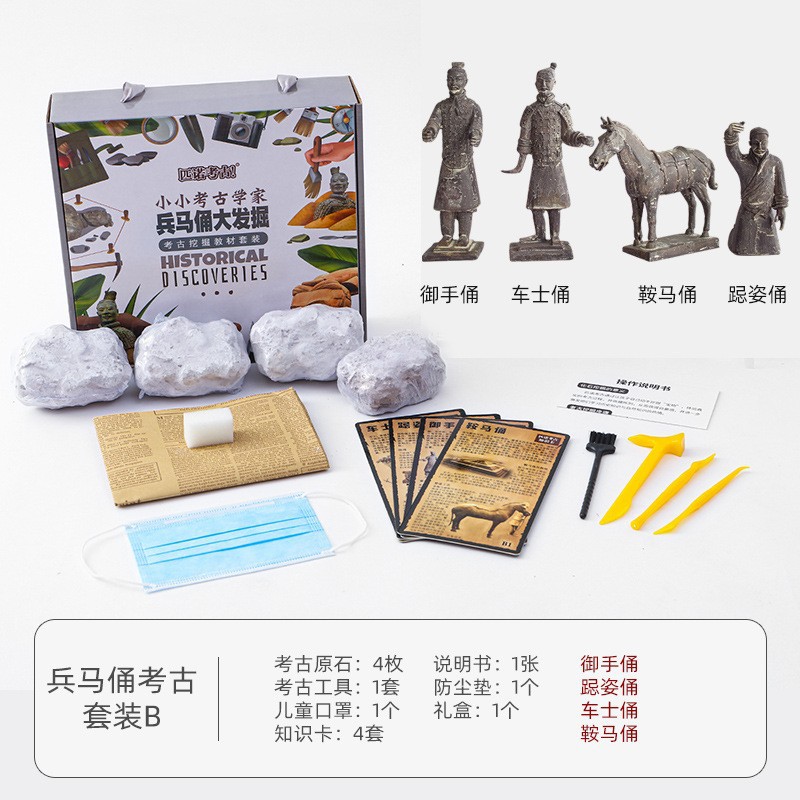 [과학 대중화 교육] 테라코타 전사와 말 세트 B (16 개의 전체 상자를 촬영하는 것이 더 비용 효율적입니다)