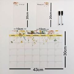 2023 Amazon Amazon English Plan Sheet Minimalist Magnetic Refrigerator Writing Board European and American Flower Memo Pad
