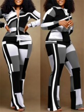 K 94871 Zipper Slim Fit Pants Set ����������װ �羳ŷ��
