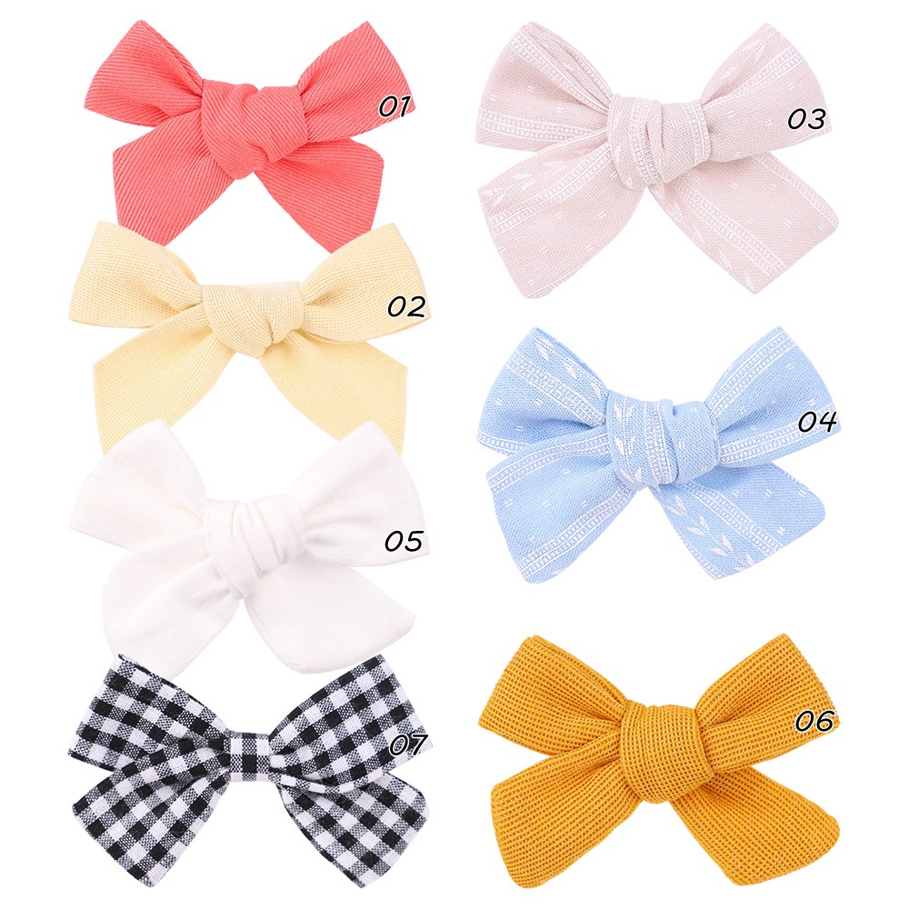 Nihaojewelry Simple Style Bow Fabric Children's Hairpin Set Accessories Wholesale display picture 1