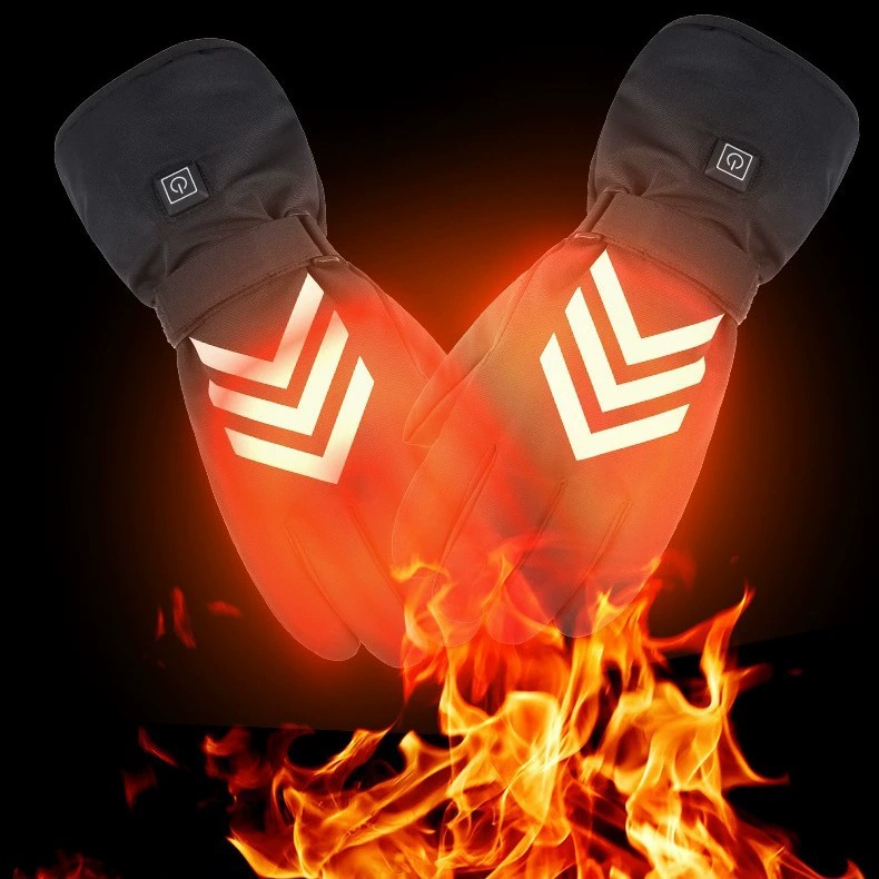 Новая модель нагревательных перчаток на открытом воздухе катание на лыжах, чтобы согреть интеллектуальный USB обогрев, отражающие сенсорный экран портативный большой размер