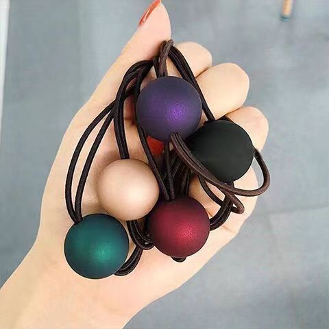 Frosted Ball Hair Tie Rubber Band Hair Band Hair Rope Hair Rope Korean Style Style Simple Horsetail Mori Style Hair Accessories
