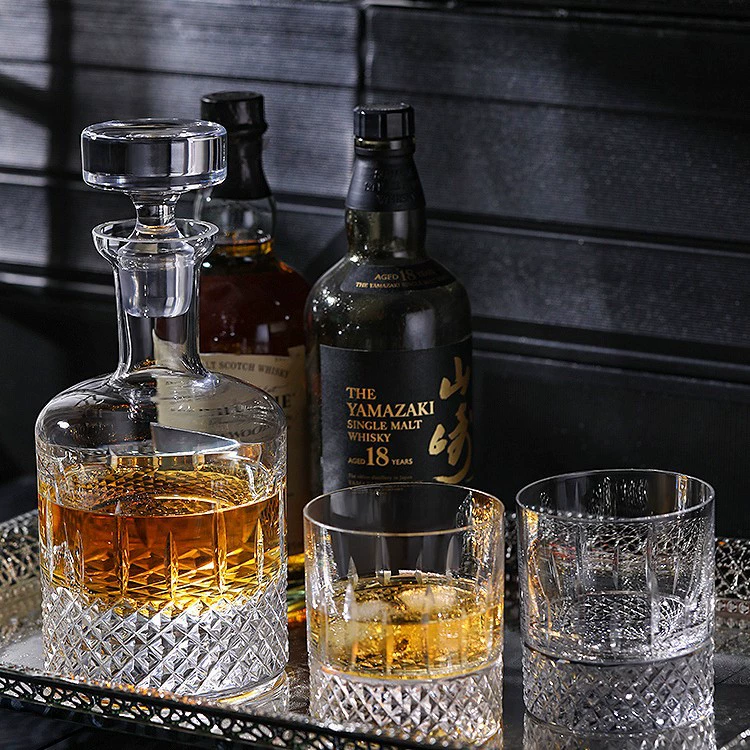 Import high quality classic wineglass for whiskey, set, thick bottom