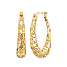 跨境热销款 镂空花形耳坠 欧美风夸张复古耳夹耳扣首饰品厂家批发