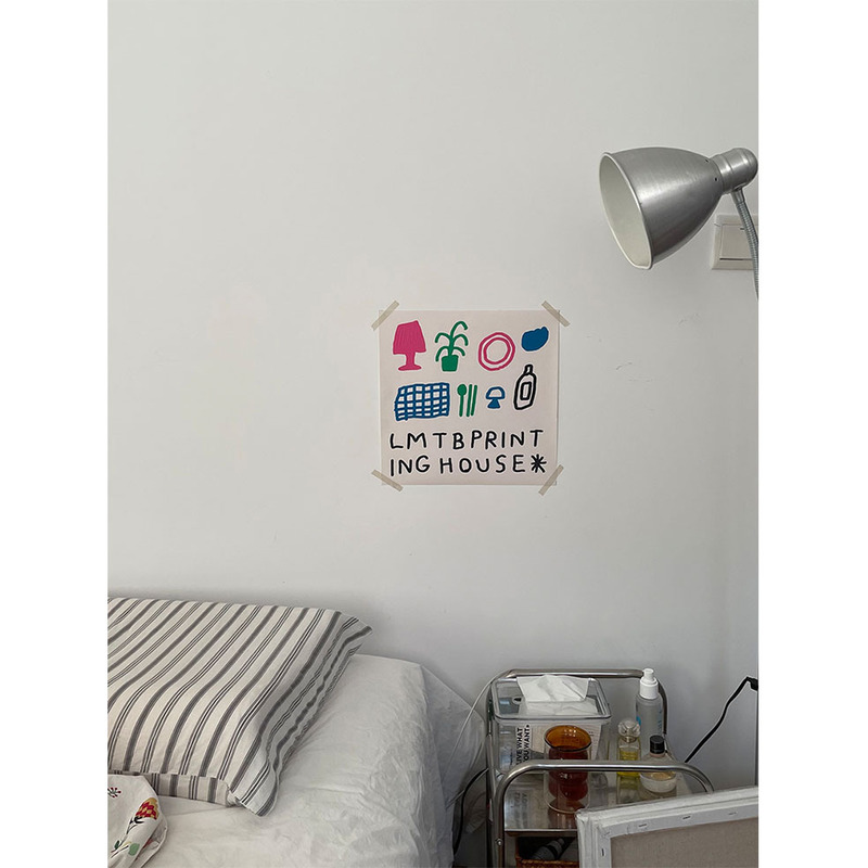 [Handy painting] ins illustration designer art coffee shop home wall sticker decorative painting core poster