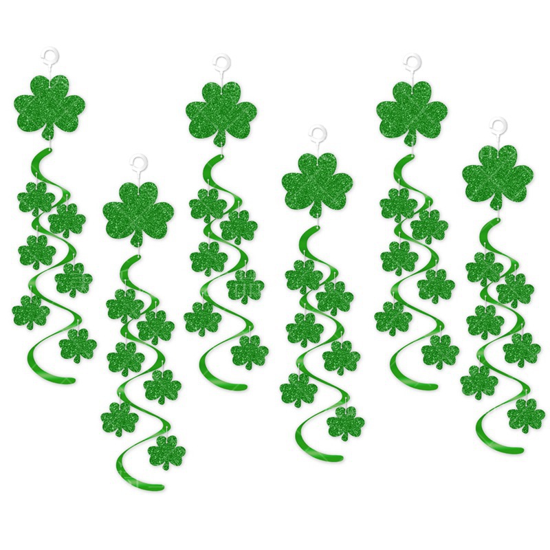 Amazon Día de San Patricio carillones de viento espiral colgante ornamento