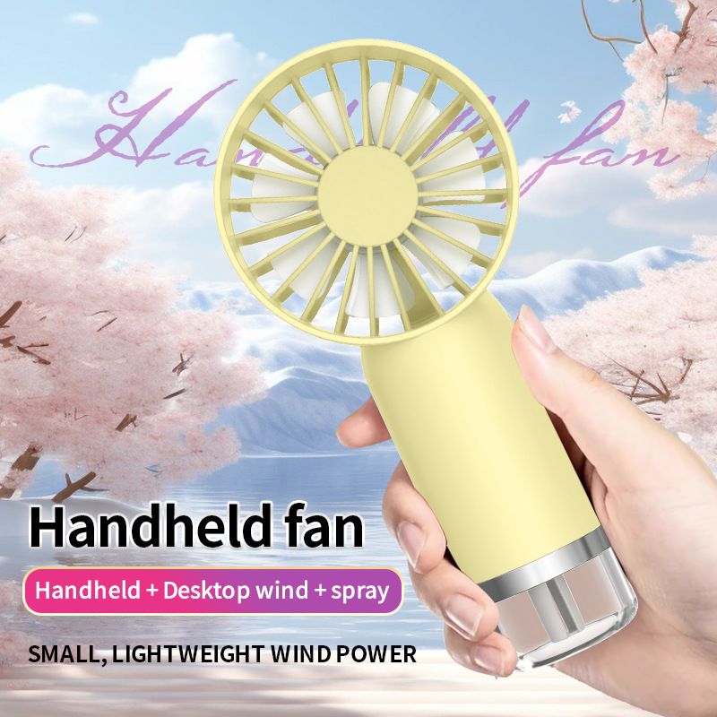 Cross-border new handheld fan hydrating mist fan USB silent fan gift live streaming source factory wholesale