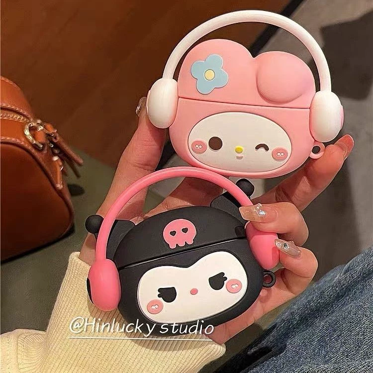Headphones, silicone cartoon protective case