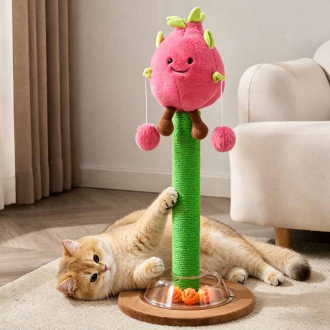 Vertical Cartoon Fruit Cat Scratching Post, Cat Climbing Frame, Integrated Cat Scratching Board, Wear-Resistant and Non-Shedding, Cat Toy, Pet Supplies Vertical Cartoon Fruit Cat Scratching Post, Cat Climbing Frame, Integrated Cat Scratching Board, Wear-Resistant and Non-Shedding, Cat Toy, Pet Supplies