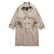 2024跨境外贸秋冬新款男装中长款风衣亚马逊时尚批发男士英伦外套