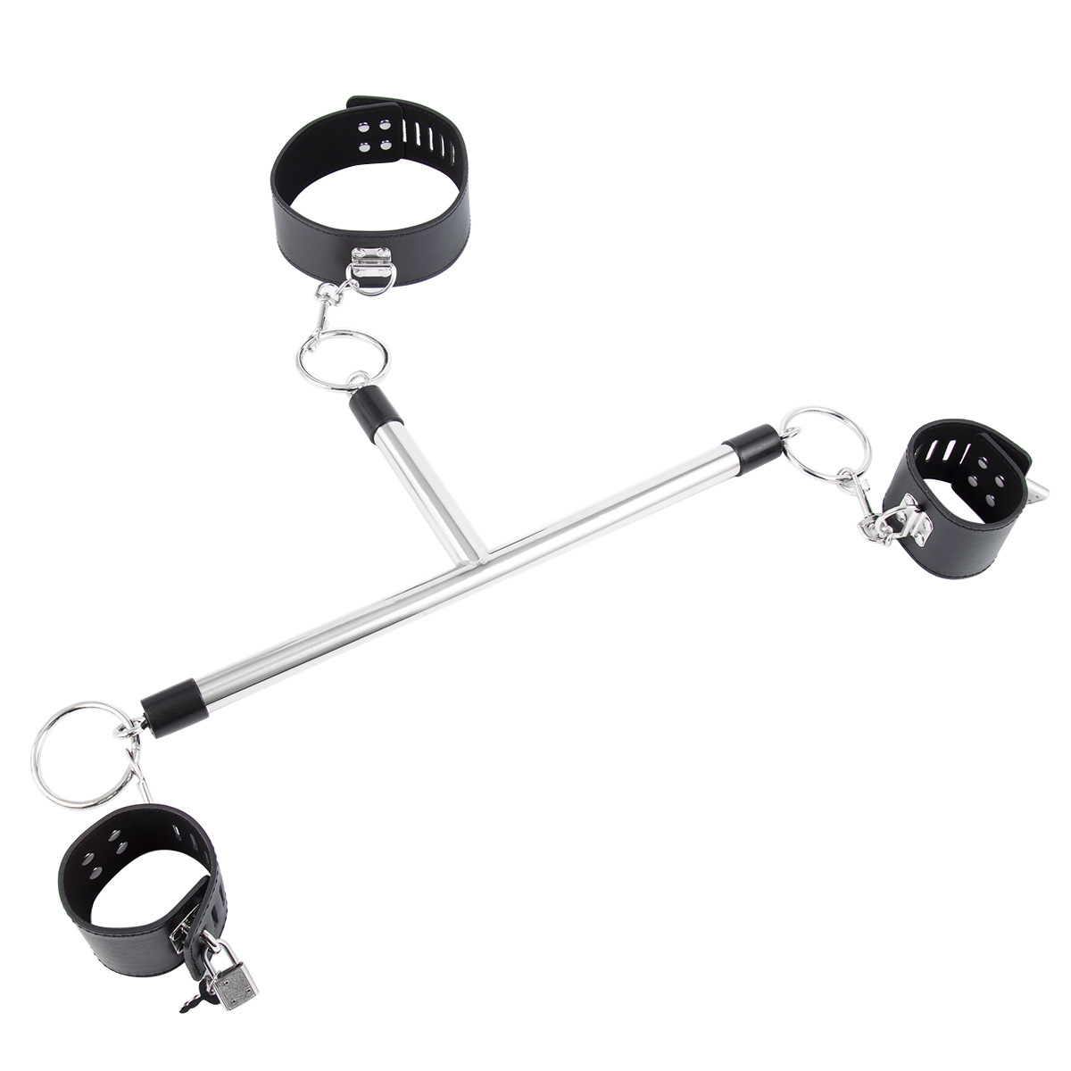 Tienda de fábrica juguetes sexuales juguetes alternativos tubo de acero esposas cuello vinculante cinturón de bloqueo esposas collar