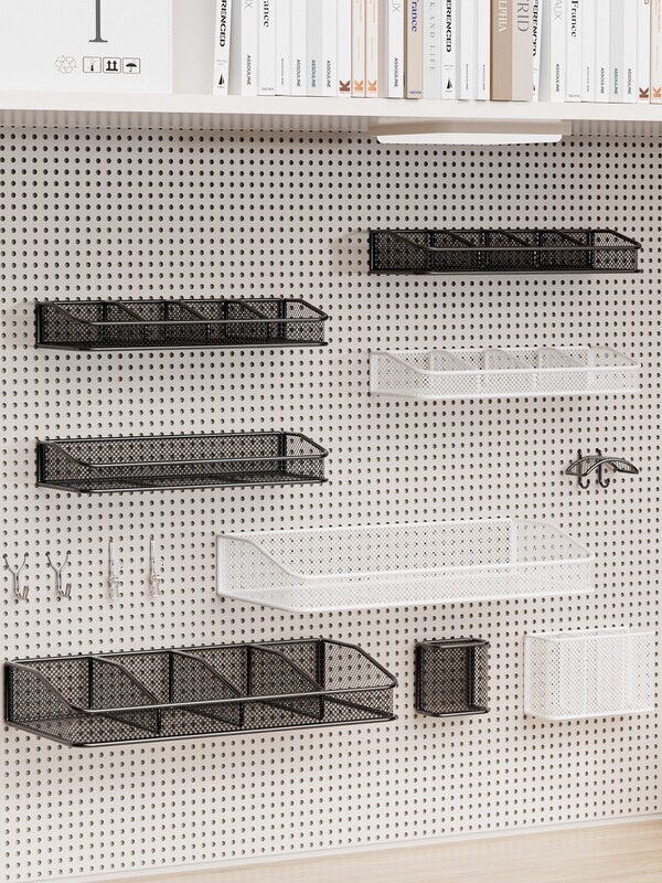 Perforated Board Hooks Supermarket Shelf Storage Basket Perforated Board Accessories Round Hole Wall-Mounted Hardware Rack Desktop Storage Rack Perforated Board Hooks Supermarket Shelf Storage Basket Perforated Board Accessories Round Hole Wall-Mounted Hardware Rack Desktop Storage Rack