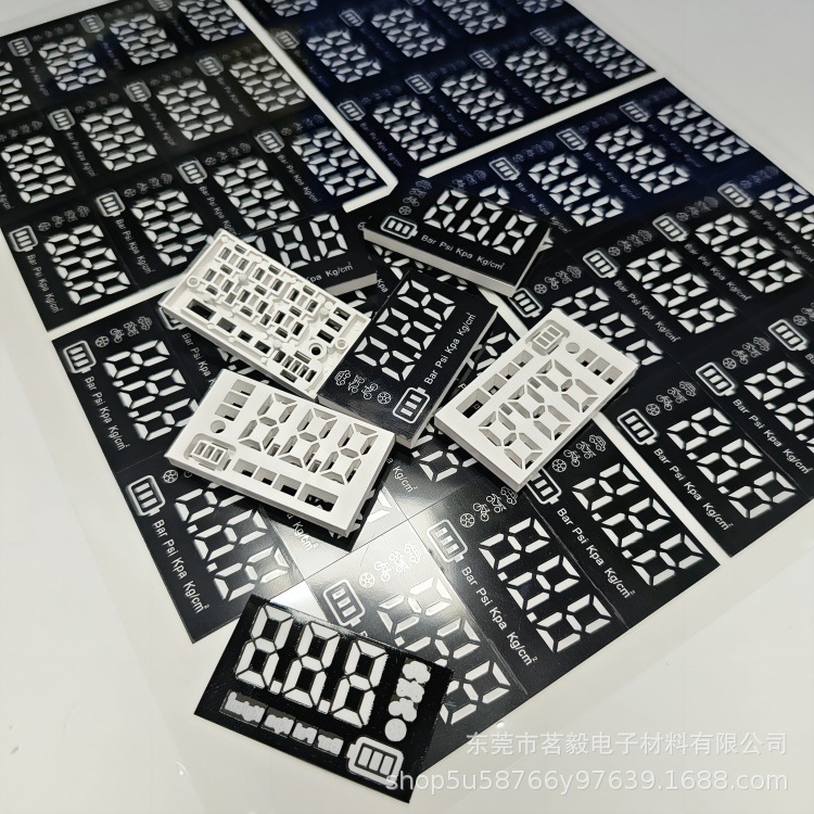 工厂直销 大量LED数码管数显贴纸 充气泵膜片+硅胶壳子配套包贴