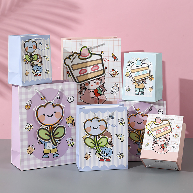 吊卡大号花朵蛋糕系列礼品包装袋