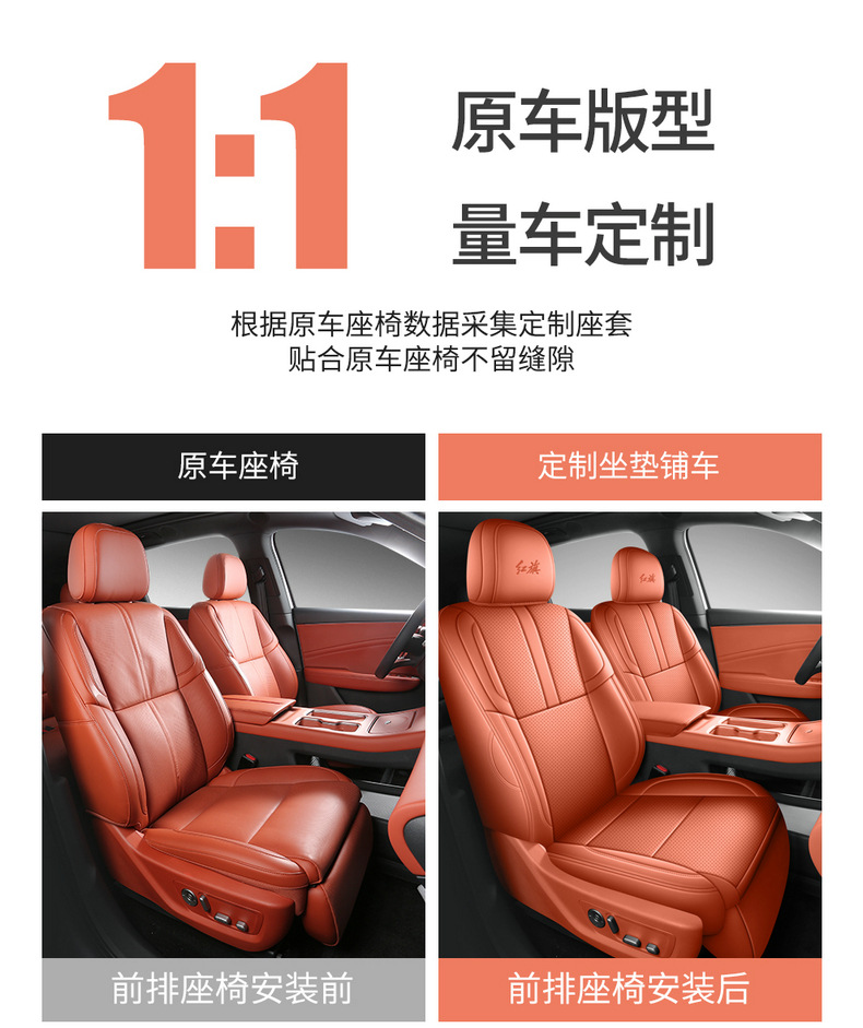 Suitable for 26 models of Hongqi HS6PHEV, special seat covers, all-season universal car seat cushions, full-coverage leather seat covers