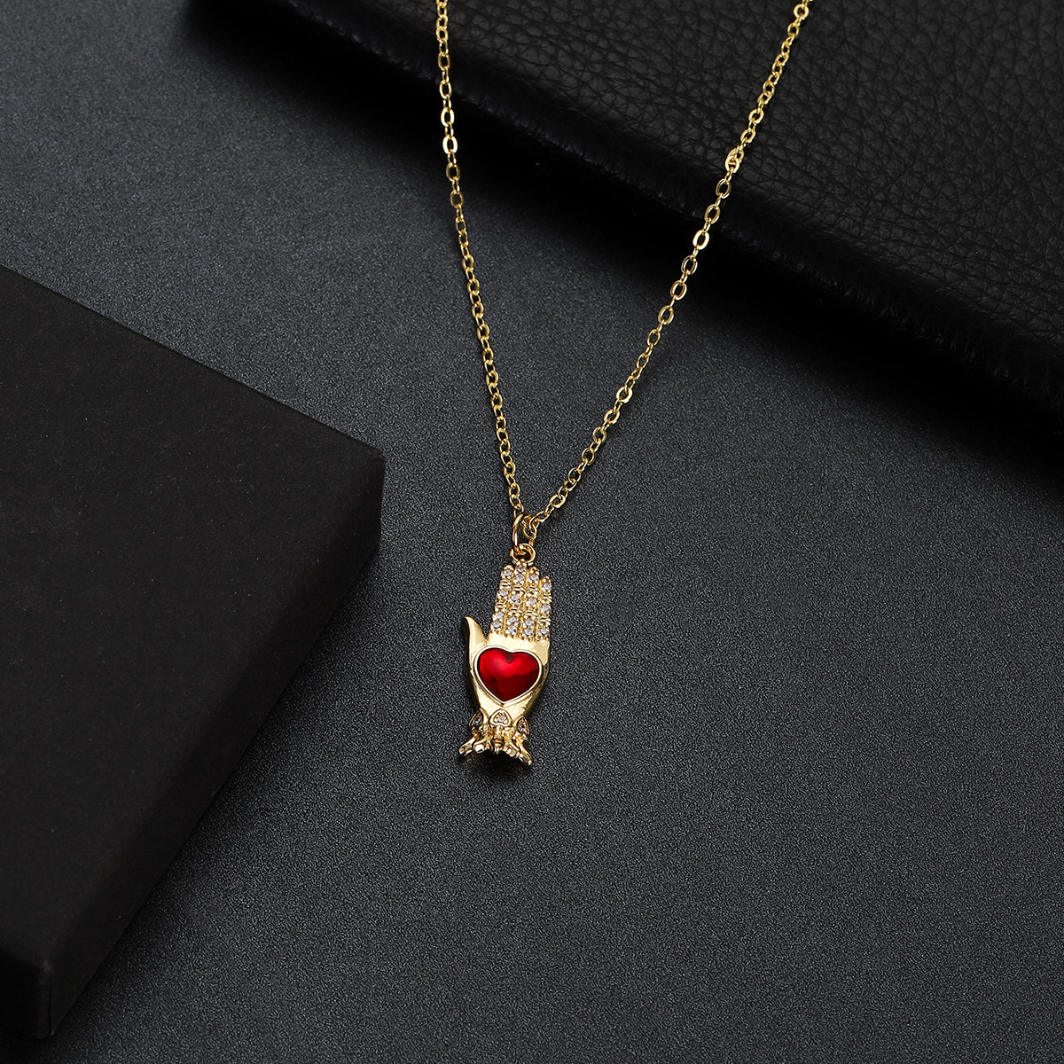 17g Weight Pendant, Chain Jewelry Making Type Copper Chain Material 1 Piece Quantity Holiday, Street Occasion Copper Material Heart Shape Pattern Unisex Gender Plating Design Retro, Simple Style Style 1 Piece Copper Heart Shape Pendant Chain 23