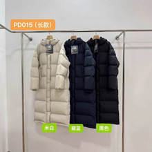 秋冬新款连帽长款羽绒服修身加厚休闲百搭白鸭绒羽绒服女款东大门