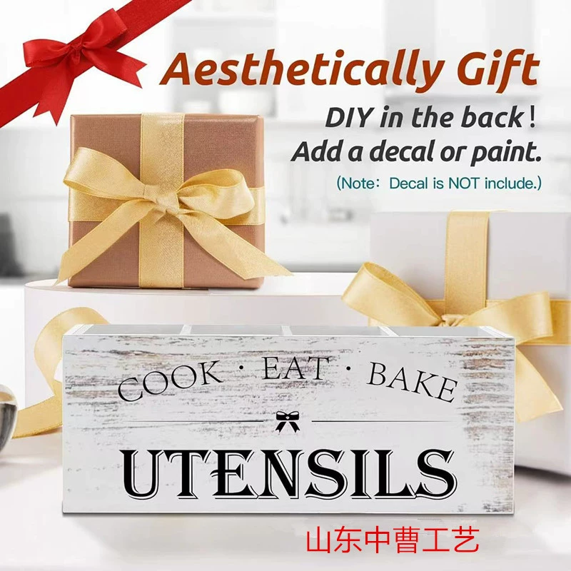 Wooden white storage box, tableware, (Cross-border trading)