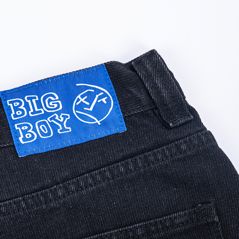 5点パンツ メンズ ショートパンツ アメリカンレトロ グラデーション ルーズ ワイドレッグ デニム ショートパンツ メンズ トレンド ブランド ハイストリート ストレート ショートパンツ|undefined
