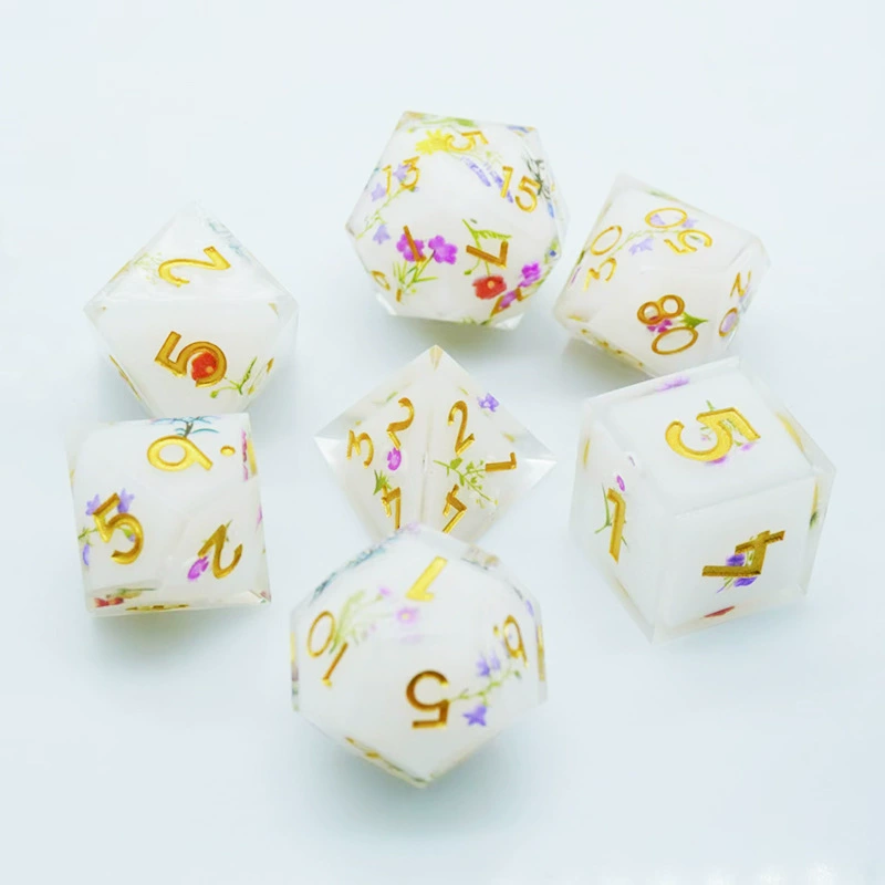 Игральные кости из 7 кубиков из смолы DND Dragon с Downtown Multihedral COC Run Team RPG RPG