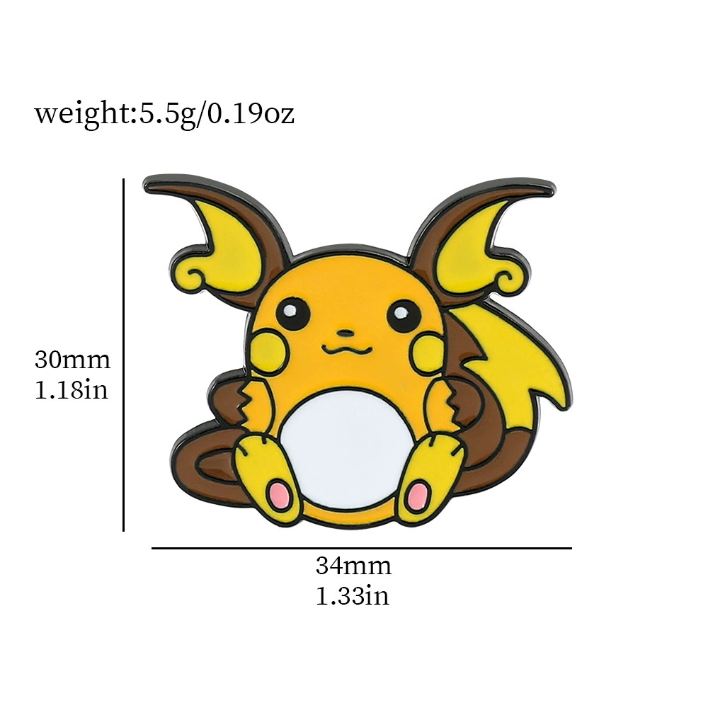 Японская мультфильмовая анимационная брошь粉 Pokémon Pokémon Geng Gui Pikachu Elf Backbone Badge