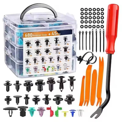 Explosive 725pcs three-layer boxed Digər kuzov və aksesuarlar - 680pcs-iron-screwdriver-four-piece-cable-tie-gasket
