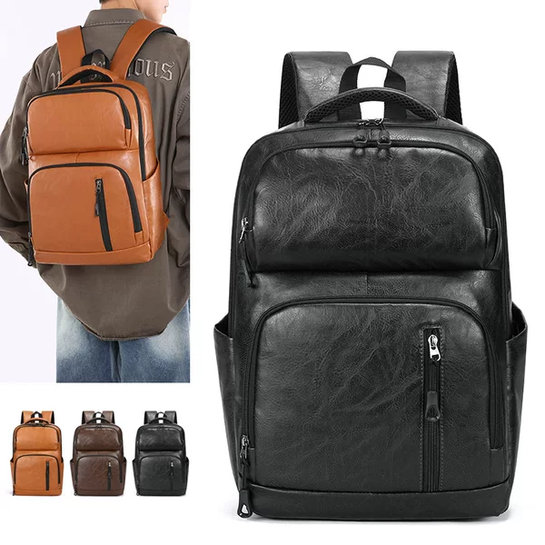 New Style Backpack with Large Capacity and Multiple Compartments, Men's High-End Business Commuter Computer Backpack, Student School Bag