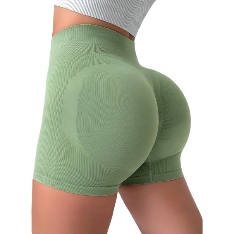 Женские спортивные шорты Muyao с высокой талией, быстросохнущие, дышащие, для йоги и фитнеса, с эффектом персиковых ягодиц, для бега, трансграничная продажа.