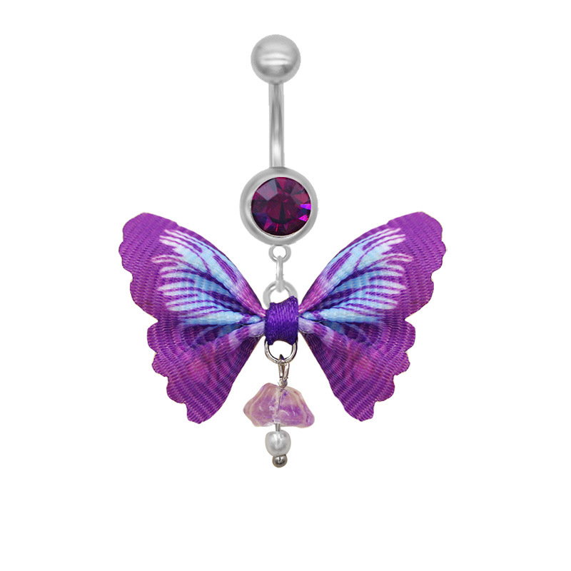 Bunter Schmetterling Bauchnabelpiercing Modeschmuck Damen_voghion.com