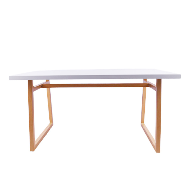 Mesa de comedor de madera exportada mesa de comedor de madera maciza mesa de negociación de lujo ligera alta sensación de exportación mesa de comedor silla
