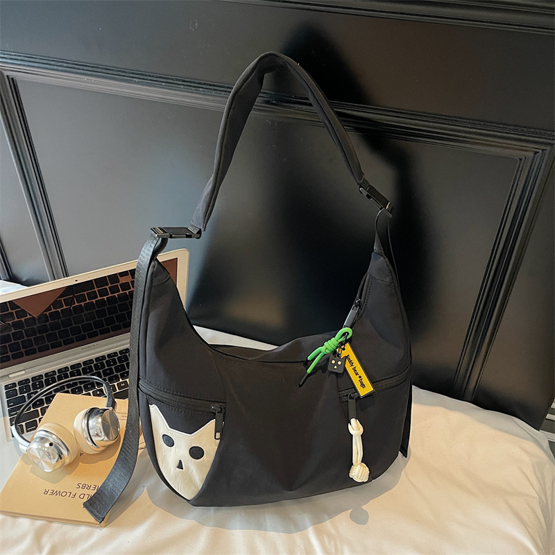 Oxford Cloth Women 2025 New Fashion Single Shoulder Large Capacity Crossbody For Class And Commute Dumpling Bag_voghion.com
