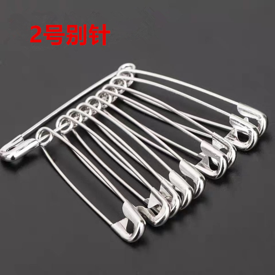Alfiler interno 2 #38mm alambre de acero metálico niquelado aguja de hebilla mediana al por mayor