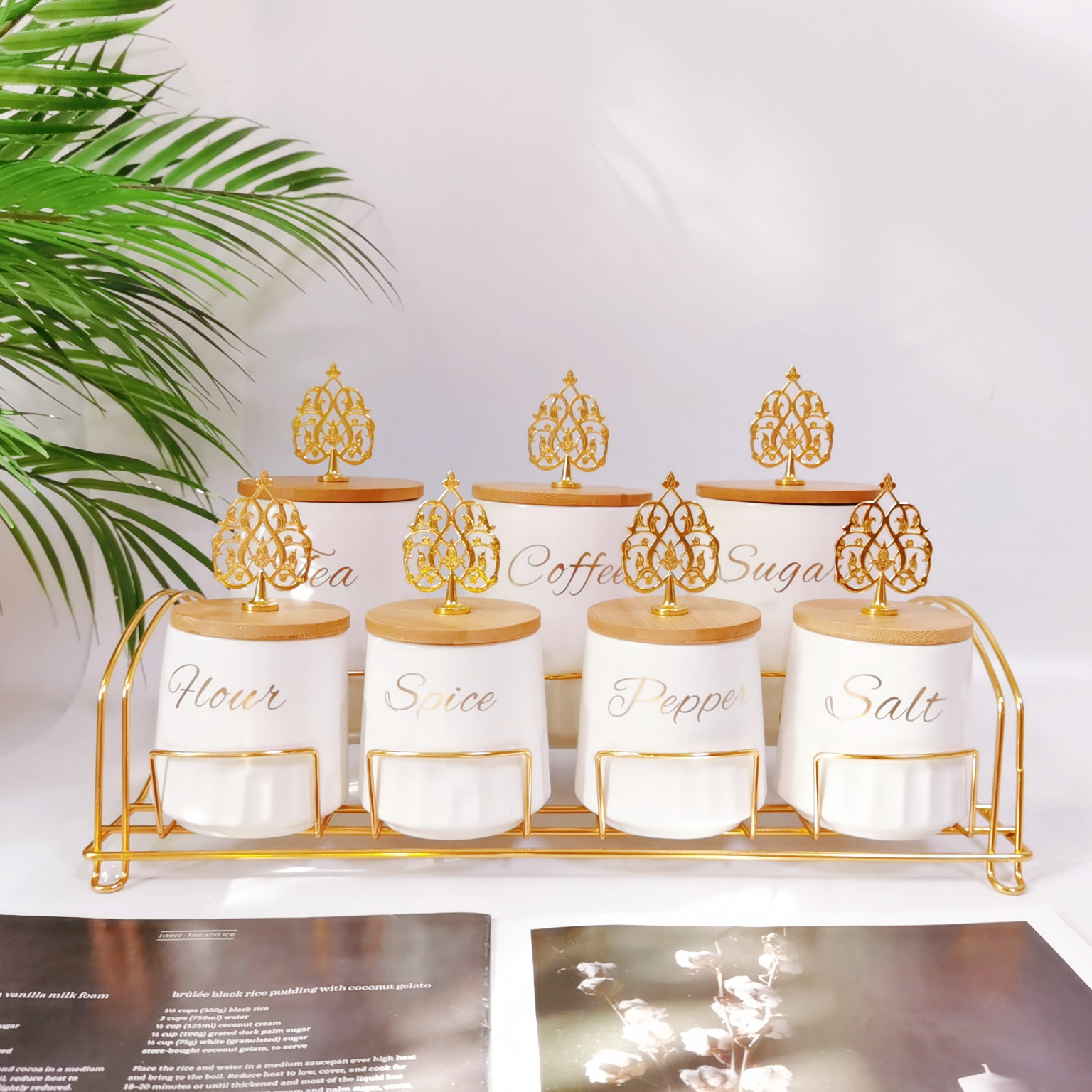 Comercio exterior Exportación cerámica sellado Jar traje cocina almacenamiento Jar condimento Jar café transfronterizo té Jar