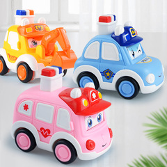 New boy children mini toy car press fire engine ambulance construction trampoline cross-border wholesale